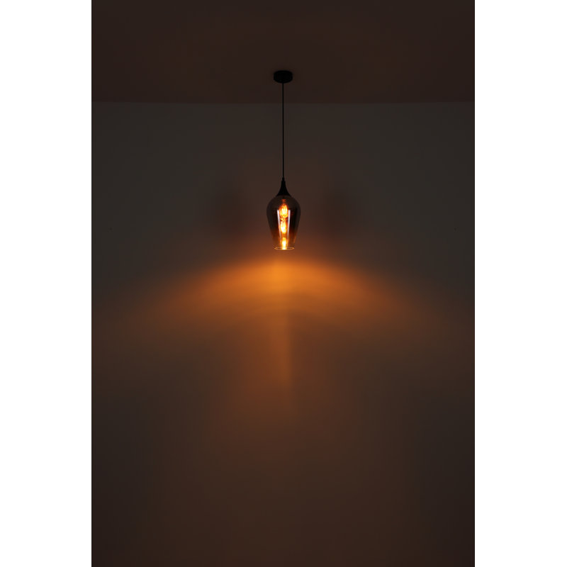 Wanakah 3 - Light Matte Black Pendant, Copper-coloured