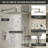 10" High Pressure Rainfall Shower System, Wall Mount Shower Faucet Set with Pressure Balanced Valve-126734382