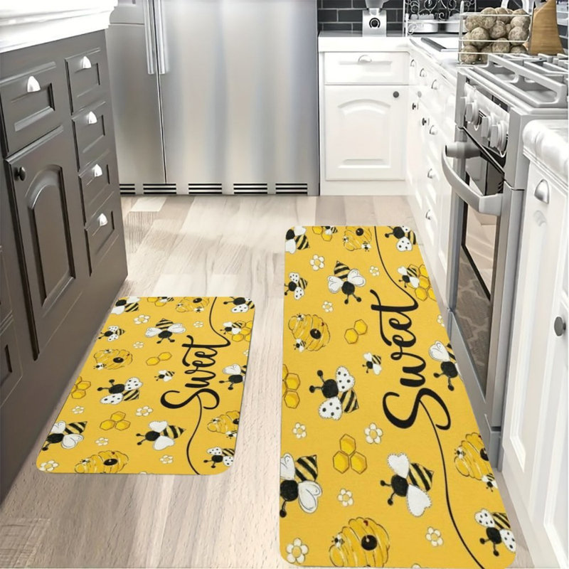Ensemble de 2 tapis de cuisine Bee Sweet