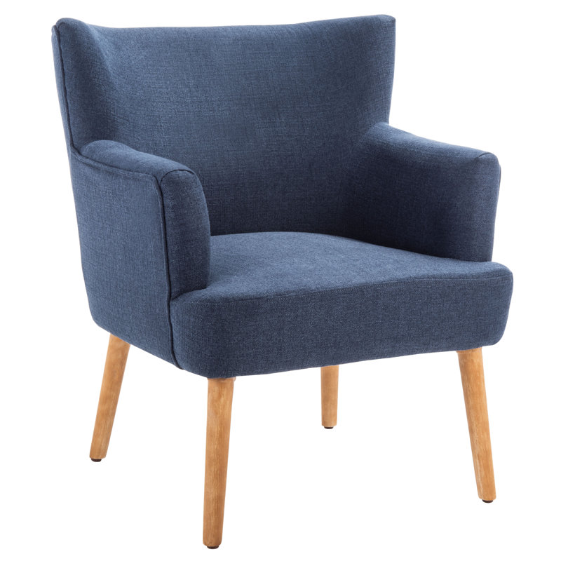Paolini Upholstered Wingback Chair, Navy