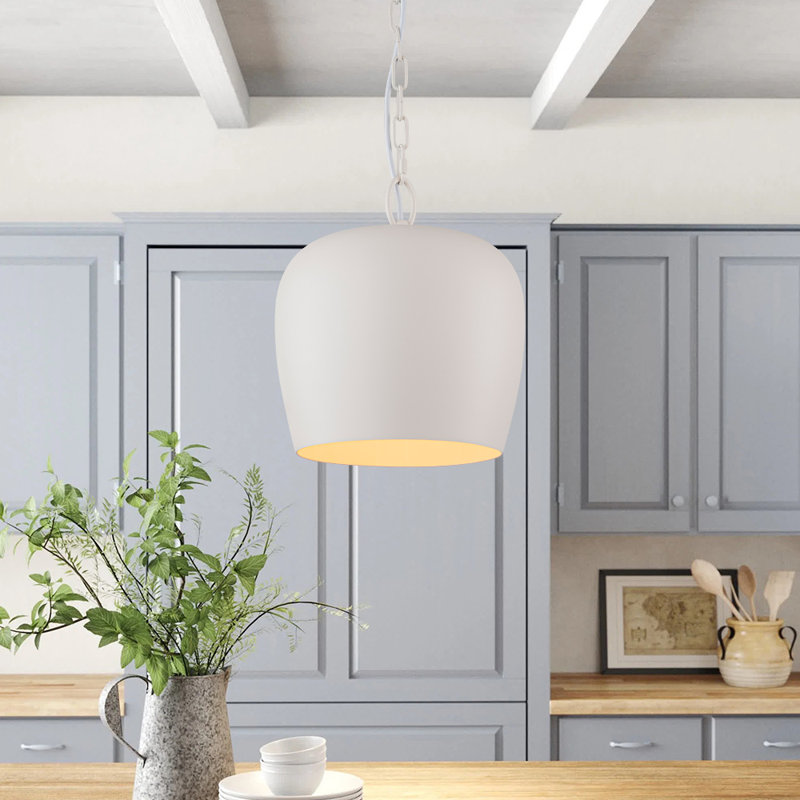 Luminaire suspendu en forme de cloche géométrique 1 lumière Modern