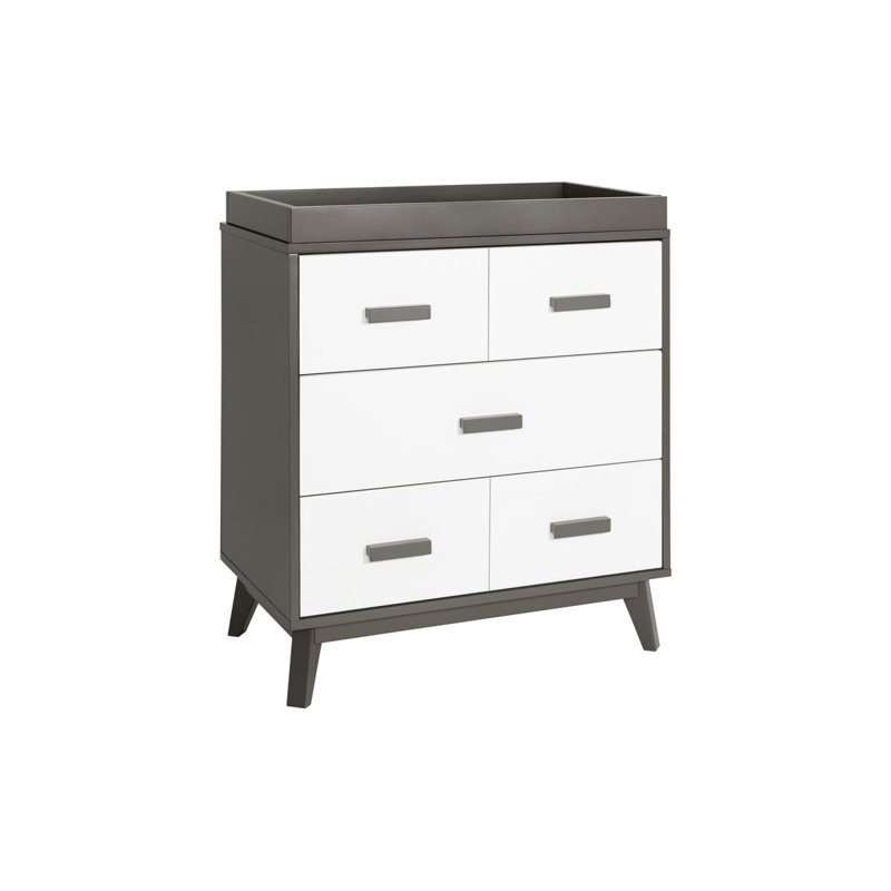 Scoot 3 Drawer Changing Table, Slate/White