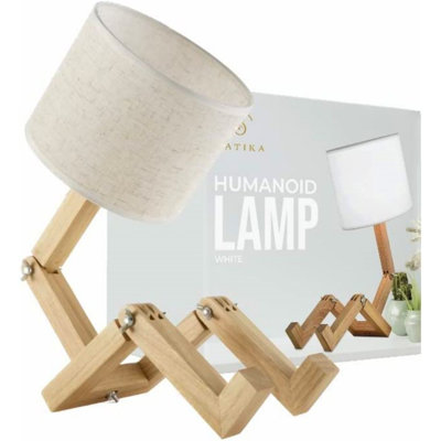 Table Lamp, Desk Lamp, Humanoid Solid Wood Table Lamp, Aesthetic Wood Art Table Lamp, Living Room Lamp, Bedroom Lamp, Nightstand Lamp