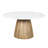 Jaden Natural White Marble Top Dining Table On Solid Wood Base