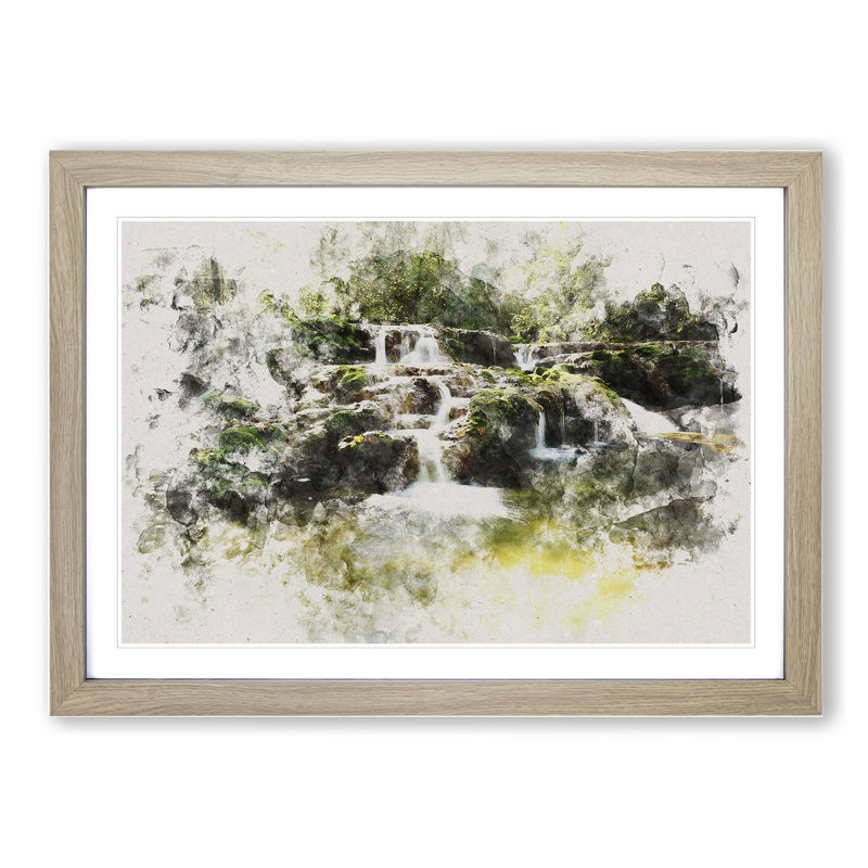Forest Stream Vol.2 - Framed Print, Oak, 27cm H x 36cm W x 2cm D
