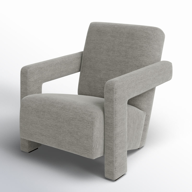 Fauteuil Olsen, Velours gris
