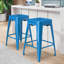 Tabouret de comptoir 24 "avec structure en métal, ensemble de 4 tabourets de bar intérieur / extérieur-1426740434-1397376350