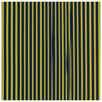 Tapisserie murale rayée jaune marine