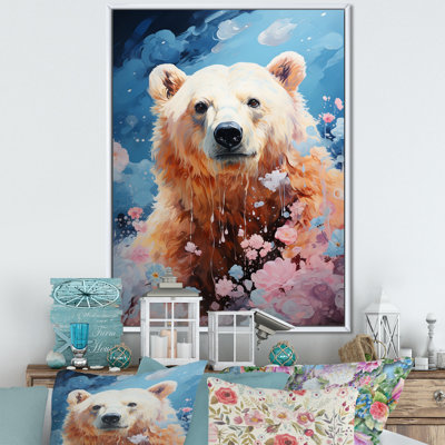 Ours polaire pastel sérénité I sur toile