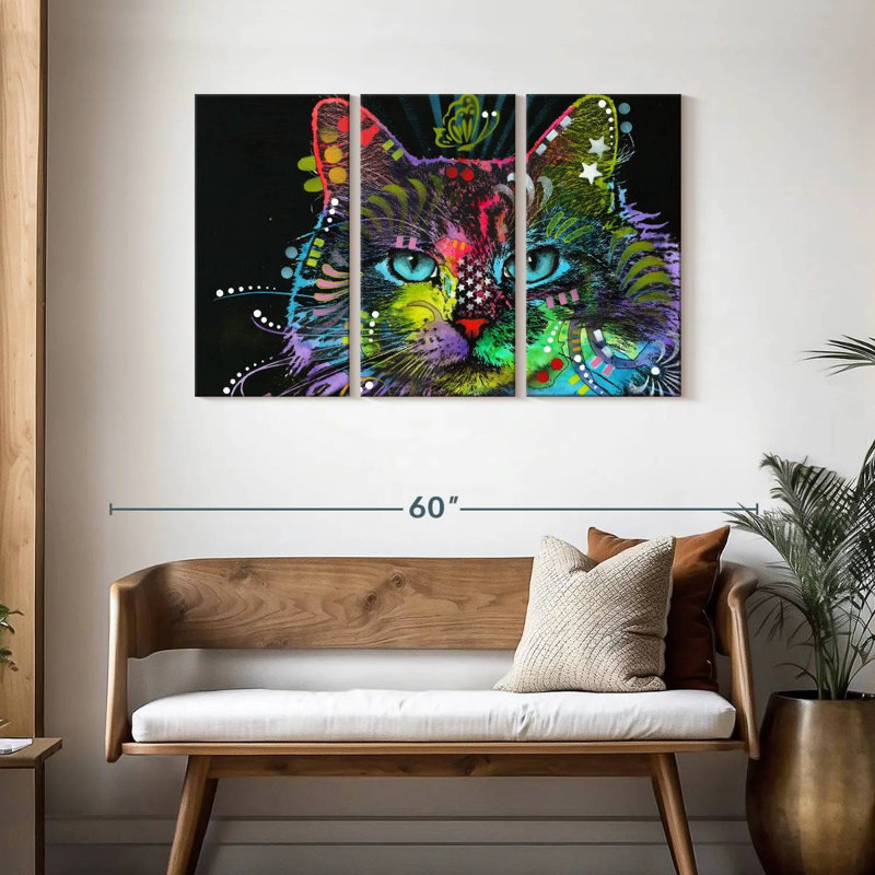 Brampt Blue Stare, 28" H x 45" W
