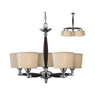 Leclair 5 - Light Dimmable Empire Chandelier