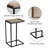 Edmundson Farmhouse C Table Couch End Table, Distressed Beaded Edge Tray Top Snack Side Table-1436898683
