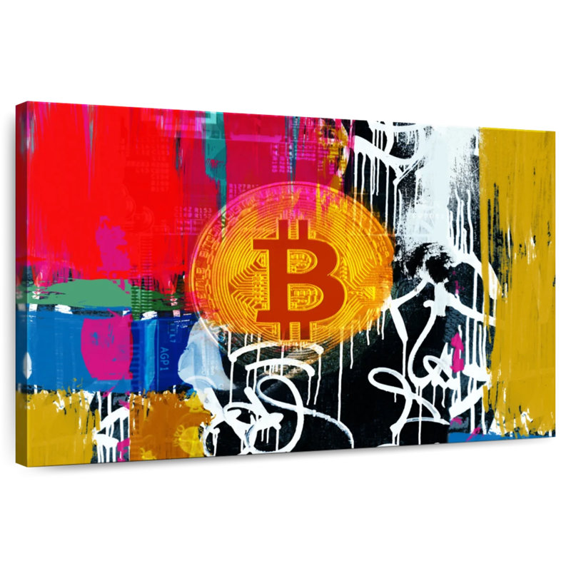 Kerner Cryptocurrency Bitcoin, 16" H x 24" W