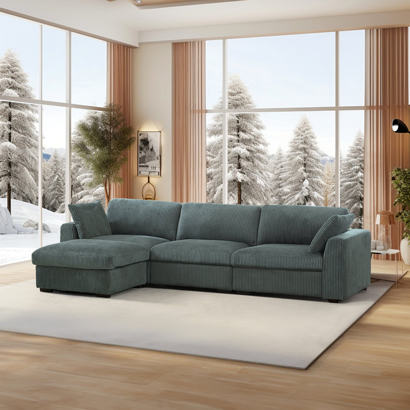 Upholstered Ottoman, Dark Gray