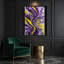 Aquarelle abstraite 86, art sur toile mauve-1895163979