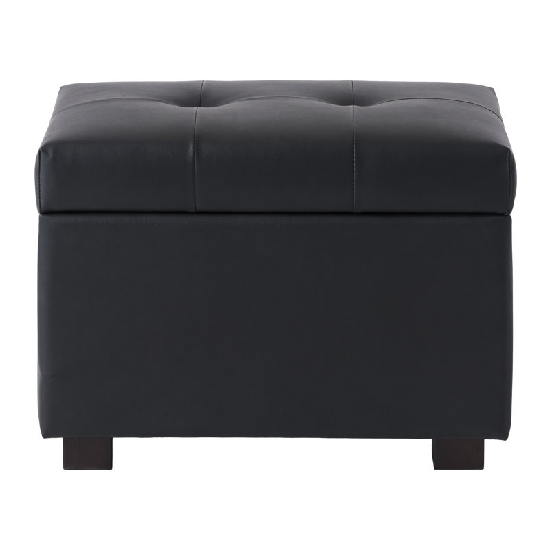 Repose-pieds de rangement en similicuir Idabel