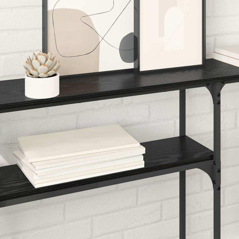 Console Table, Black Oak