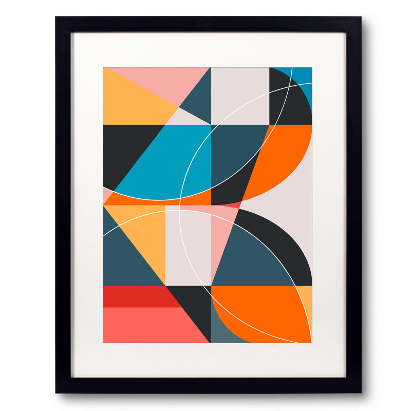 Abstract Print by Angel Estevez, Black Framed Paper, 30" H x 24" W