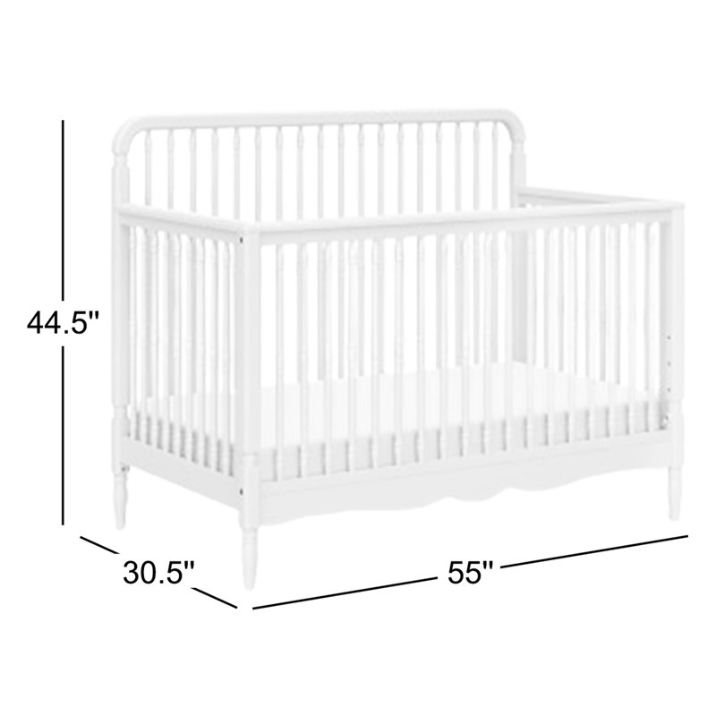 Liberty 4-in-1 Convertible Spindle Crib, Warm White