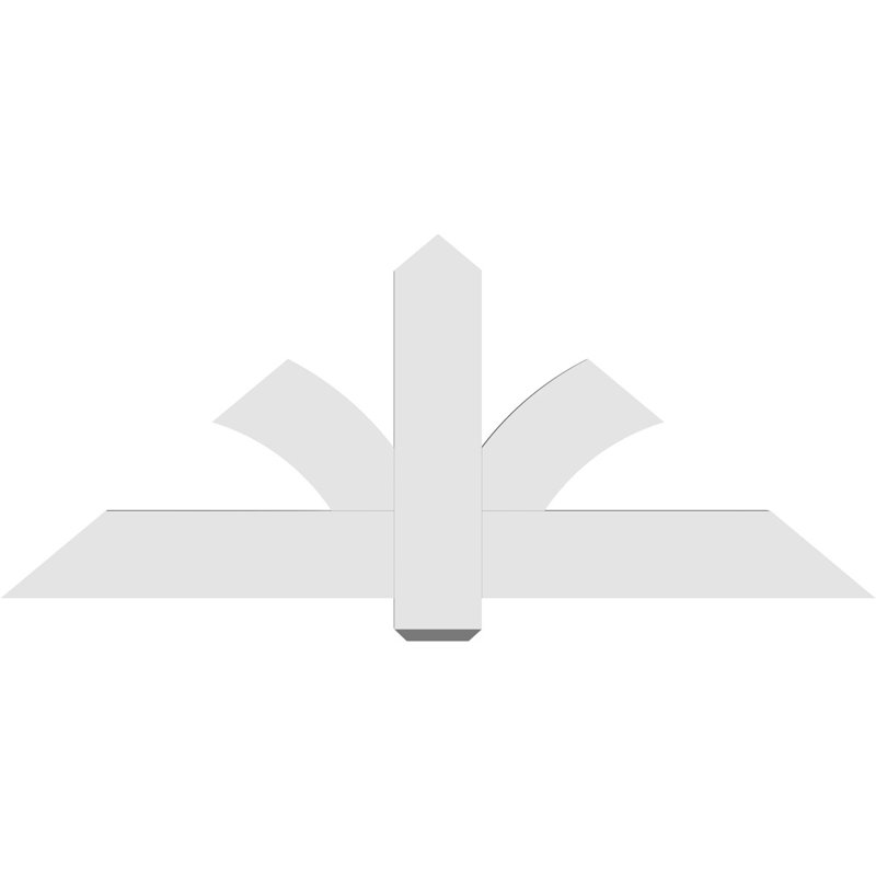 Support pour pignon en PVC Redmond, H 25 po x l 60 po (pas: 10/12), P 2 po x F 6 po