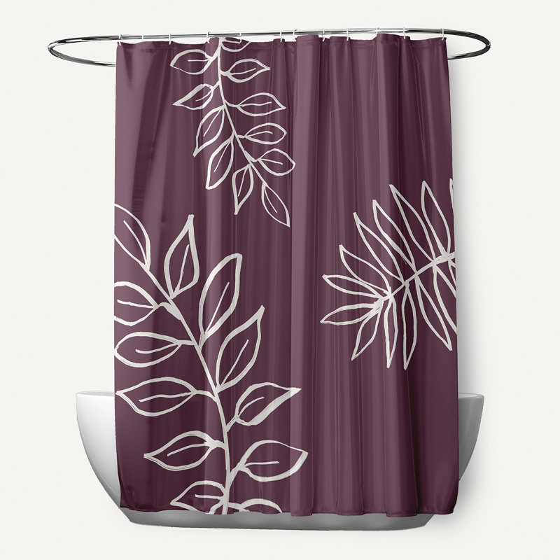 Rideau de douche Agnant, Mauve / Ivoire