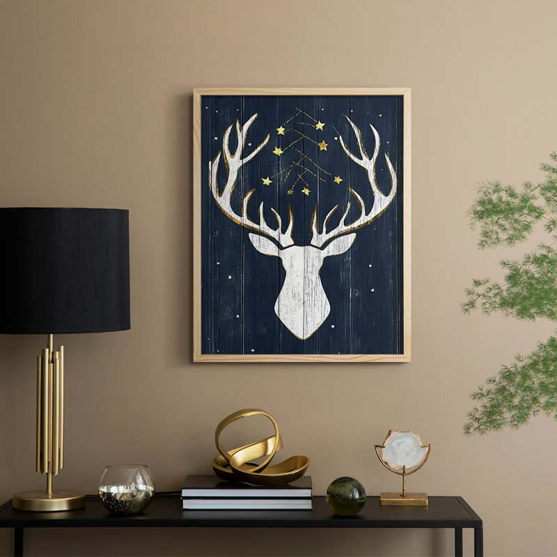 «Christmas Holiday Art L», reproduction encadrée - bois massif, Naturel, H 11 po x l 9 po