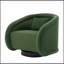 Fauteuil d'appoint pivotant avec assise rembourrée-131260953