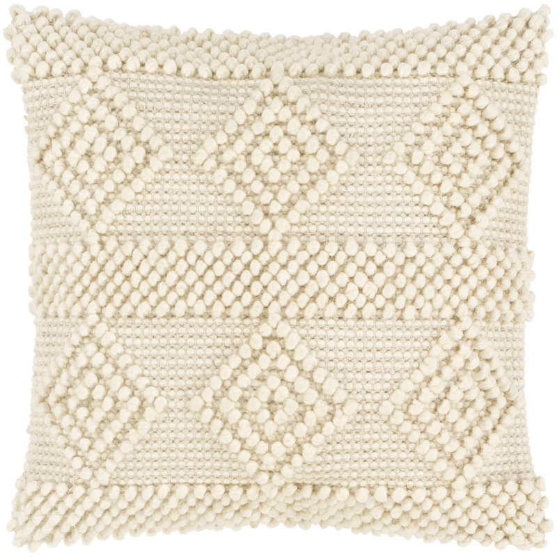 Housse de coussin décoratif, Ivoire/blanc