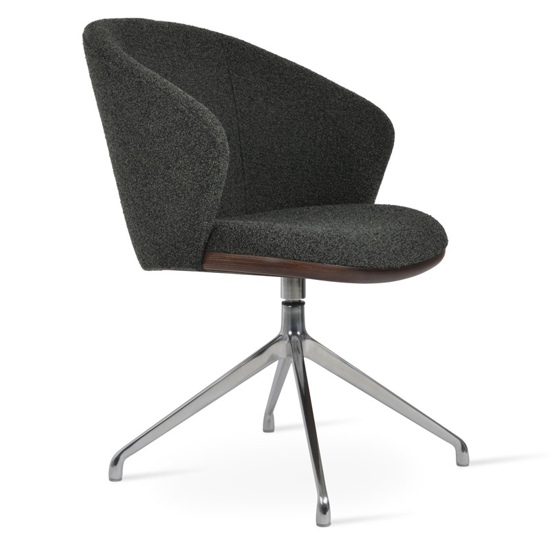 Athena Spider Swivel Arm Chair, Aluminium