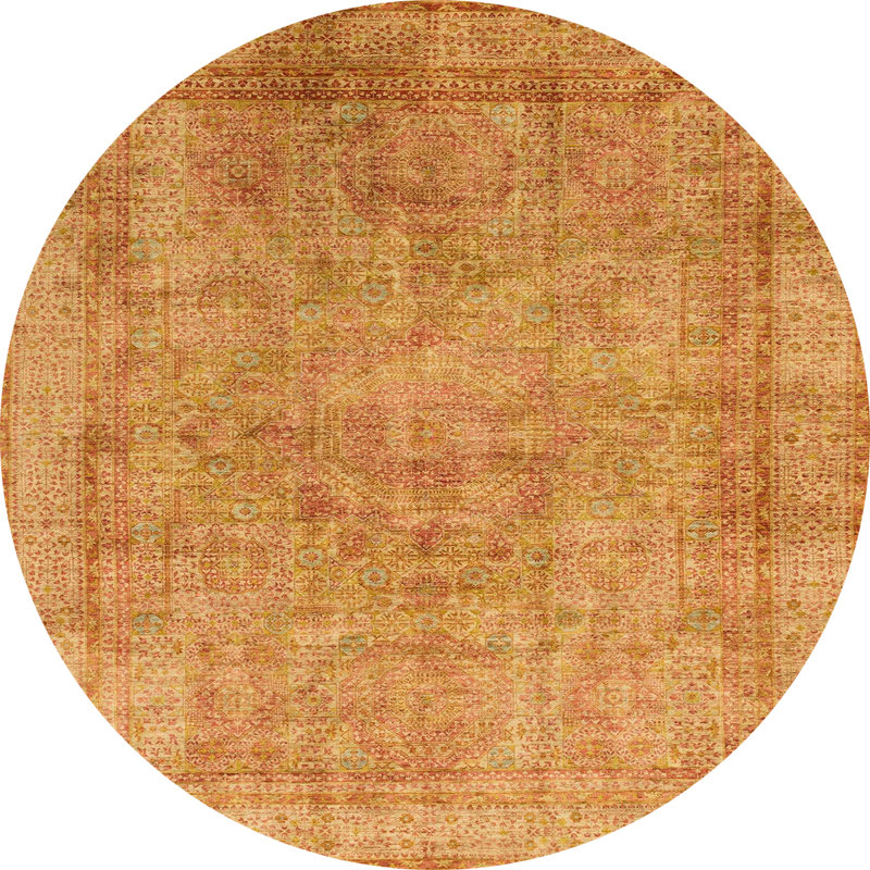 Abstract Indoor Rug, Round 7'