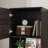 Slim Storage Cabinet With Glass Shelves