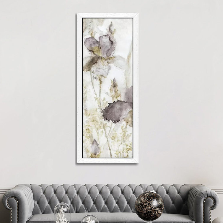 Dawn Iris by Carol Robinson - Floater Frame Panoramic Painting on Canvas