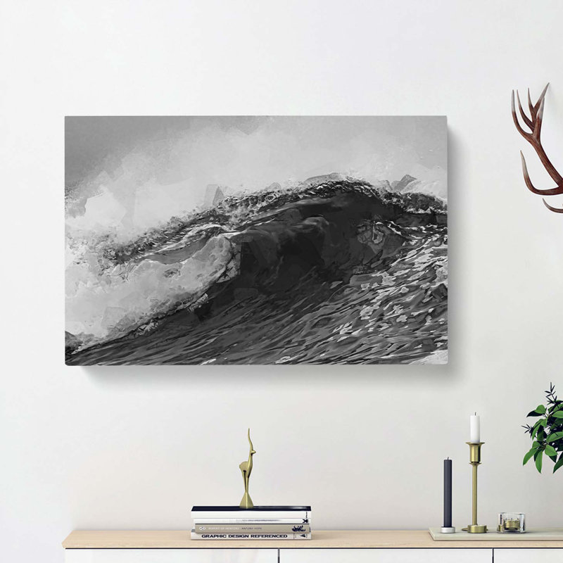 Wave Of Life In Abstract - Wrapped Canvas Print, 40cm H x 60cm W x 3cm D