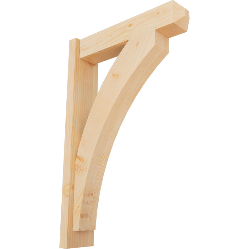 Persienne en bois rustique Thorton Craftsman, Sapin Douglas de 5 1/2 po (lisse),  P 22 po x H 34 po 