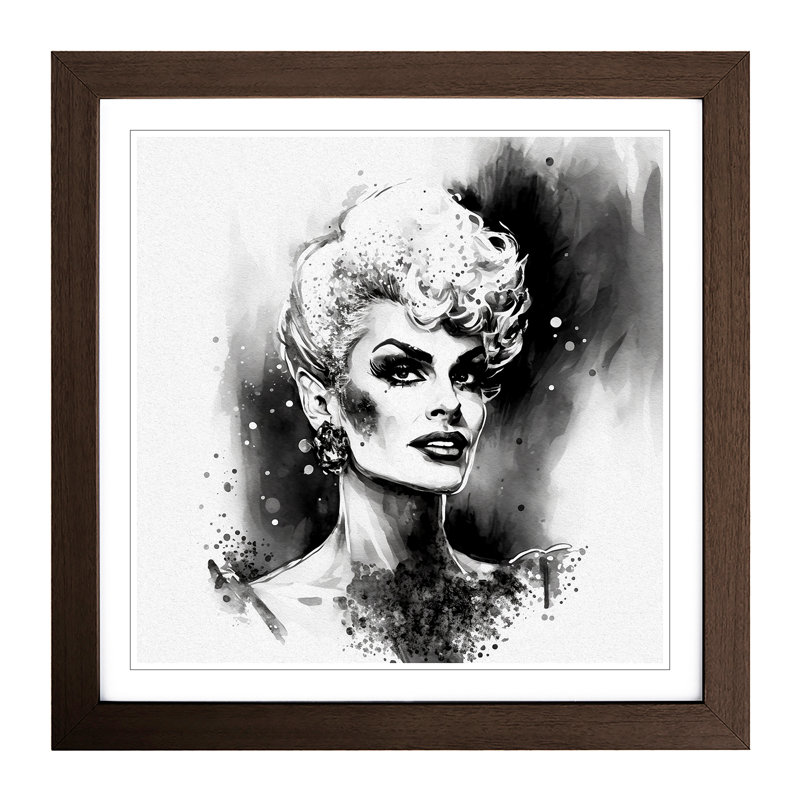 Single Picture Frame Print on Wood, Walnut