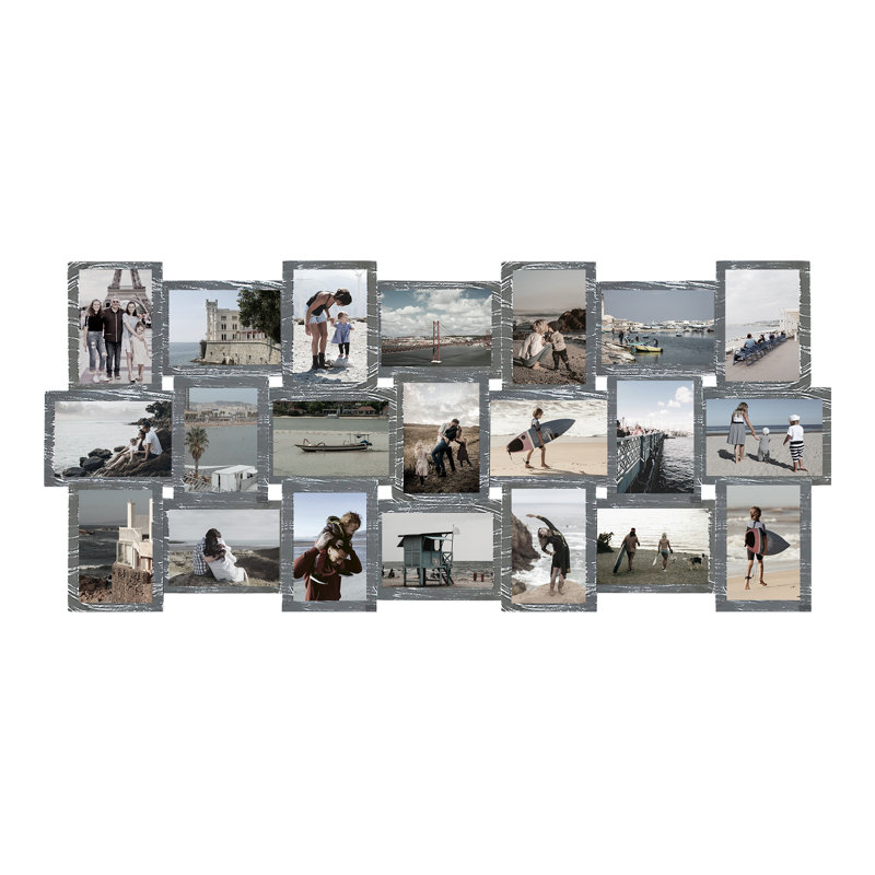 Ensemble de 21 cadres photo muraux, Grey