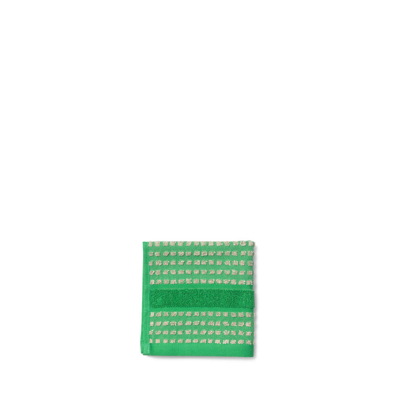 Washcloth, Green/Sand