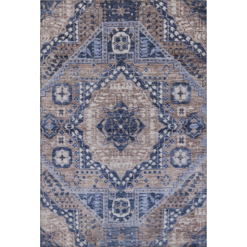 Premium Machine Washable Mayfield AMF1924 Diamond Rug, Rectangle 10' x 14'