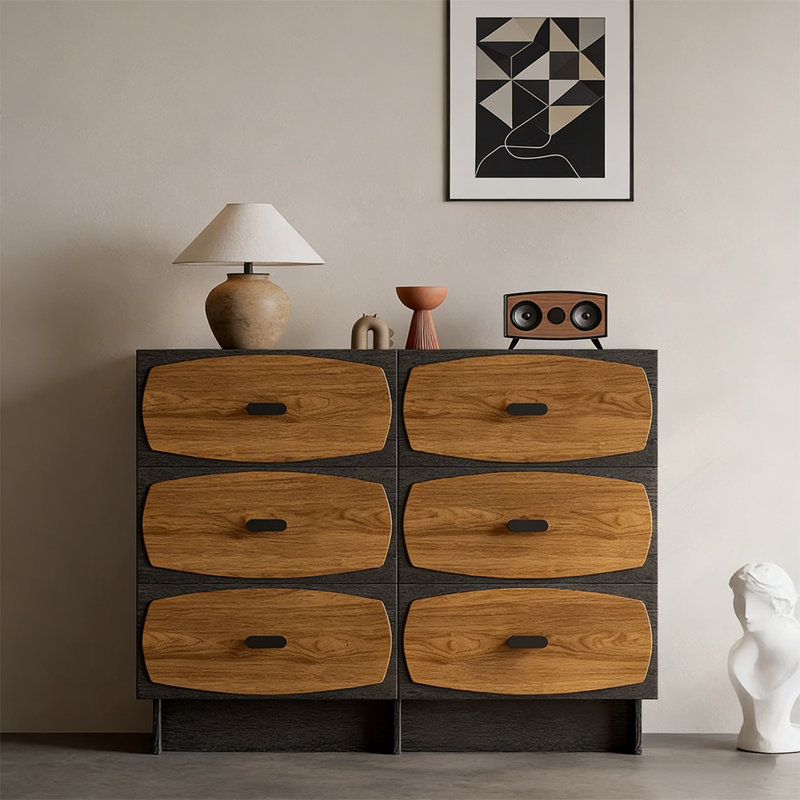 Unique Shaped Design 6-drawer Storage Cabinet
