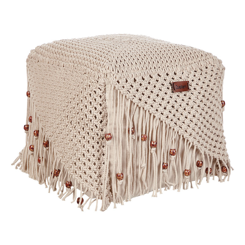 Chequita 40cm Wide Square Pouf Ottoman