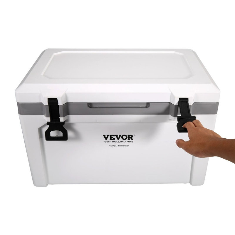 52QT Insulated Portable Hard Cooler - Holds 50 Cans, 6-Day Ice Retention with Heavy Duty Handle - Leak-Proof Ice Chest for Camping, Beach, Picnic & Outdoor Travel