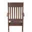 Chaise berçante style chalet avec garniture cloutée
