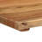Elaenor vidaXL Dining Table, Natural Edges Tabletop with Power-Coated Steel Legs, Rustic Design Bistro Table for Dining Room, Kitchen, Solid Acacia Wood-805253607-805253604