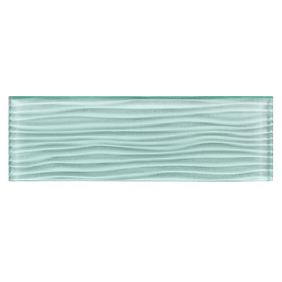 Enchant-Parade 4 po x 12 po Carrelage en verre poli texturé pour mur et plancher