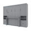 Lit escamotable double pleine grandeur avec placard, tiroirs et tablettes-85118164