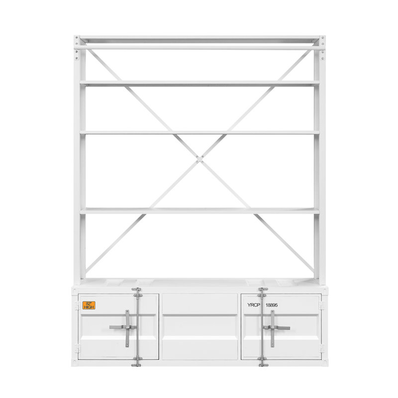 Cargo White Finish Bookcase W/Ladder