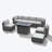 Caydin 6-Person Modular Sectional Seating Group with Fire Pit Table-2017880477-2066057540