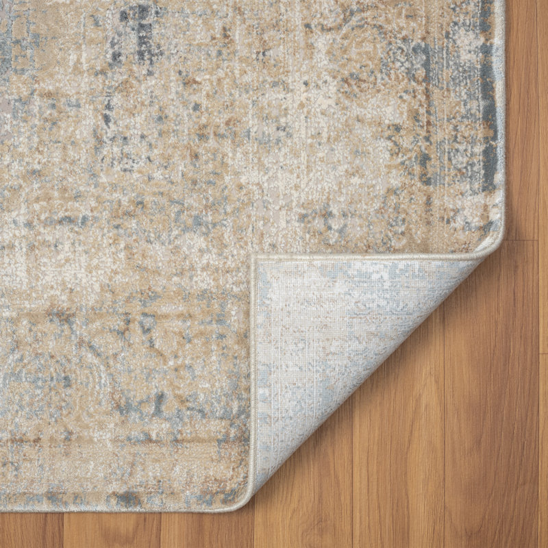 Tapis beige / gris Guenter, Rectangle 9 pi x 12 pi