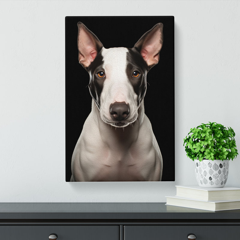 English Bull Terrier Colour Field - Wrapped Canvas, 76cm H x 50cm W x 3cm D