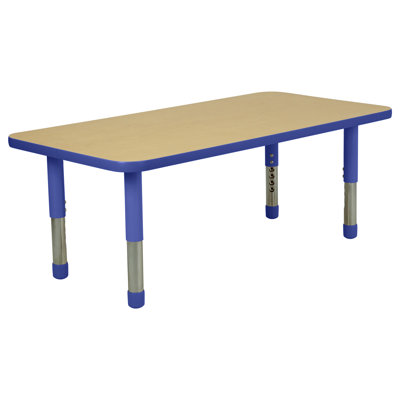 Rectangle T-Mold Activity Table with Adjustable Tiny Tot Legs